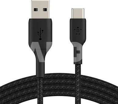 Belkin USB-C/USB-A Cable 3m braided, black CAB002bt3MBK