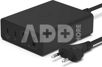 Belkin Netzladeger&auml;t 108W GaN 2xUSB-C/2xUSB-A 2m WCH010vfBK