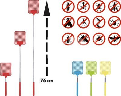 Beper C206UTI020 Telescopic Fly Swatter Paddle
