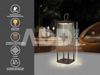 P207ILI102 Rechargeable Lantern Corten