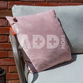 Bodi-Tek BT-CSHT2-V-LP-PB10 COZY Una Heated Comfort Cushion 45 x 45cm, Light Pink Velvet