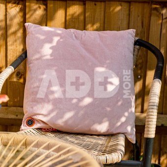Bodi-Tek BT-CSHT2-V-LP-PB10 COZY Una Heated Comfort Cushion 45 x 45cm, Light Pink Velvet