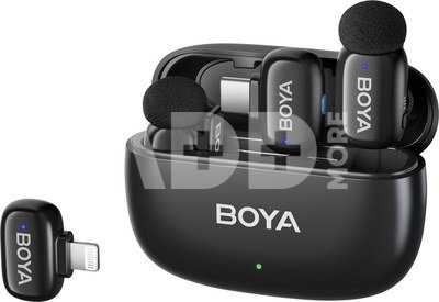 Boya беспроводной микрофон mini-12 Lightning/USB-C, черный