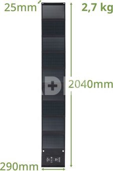 BRESSER mobilus saulės įkroviklis 60 vatų su USB ir nuolatinės srovės išvestimi