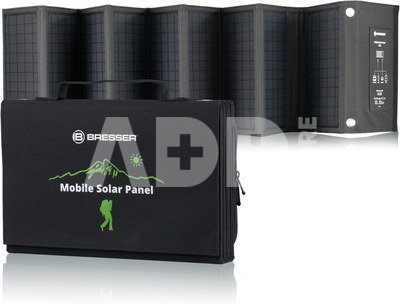 BRESSER mobilus saulės įkroviklis 60 vatų su USB ir nuolatinės srovės išvestimi