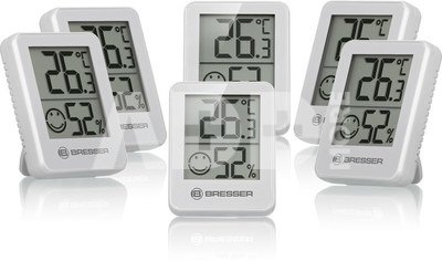 BRESSER Temeo Hygro Indicator 6 предметов набор термо-/гигрометр белый