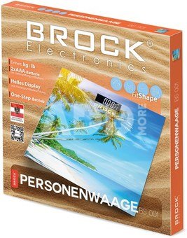 Brock BS 001 Bathroom Scale, 2xAAA Battery (included)