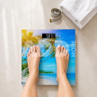 Brock BS 001 Bathroom Scale, 2xAAA Battery (included)
