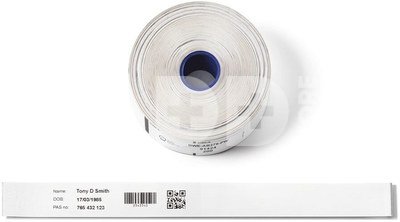 Brother BWE-AB279-PW Direct Thermal Wristbands (200 pcs per roll), pack of 5 | Brother