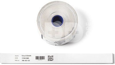 Brother BWE-AB279-PW Direct Thermal Wristbands (200 pcs per roll), pack of 5 | Brother