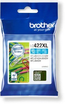 Brother LC422XLC Ink Cartridge, Cyan