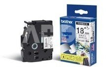 Brother TZ-EFX241, 18mm black on white flexible tape