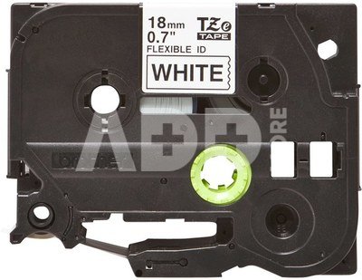 Brother TZ-EFX241, 18mm black on white flexible tape