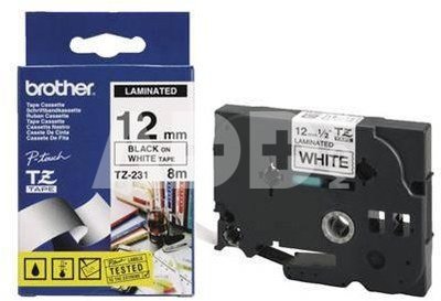 Brother TZ-ES221, 9mm, black on white, strong adhesive, p-touch tape
