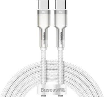 Cable USB-C to USB-C Baseus Cafule, 100W, 2m (white)