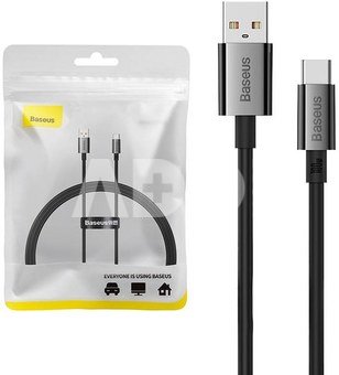 BASEUS Superior Series 1m USB to Type-C 100W Fast Charging Data Cable TPE Charger Cord - Black