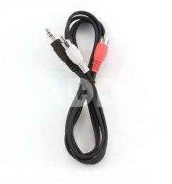 Cablexpert 1.5m, 3.5mm/2xRCA, M/M 1.5 m, Black, Red, White