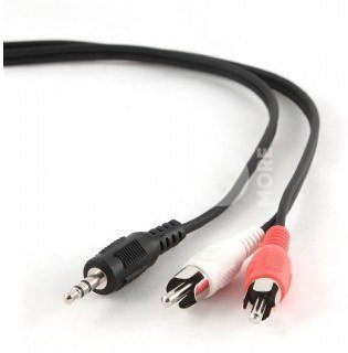 Cablexpert 1.5m, 3.5mm/2xRCA, M/M 1.5 m, Black, Red, White