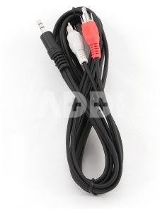 Cablexpert 2.5m, 3.5mm/2xRCA, M/M 2.5 ", Black, Red, White