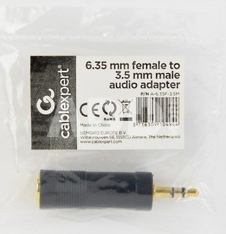 Cablexpert A-6.35F-3.5M 6.35 mm female to 3.5 mm male audio adapter | Cablexpert