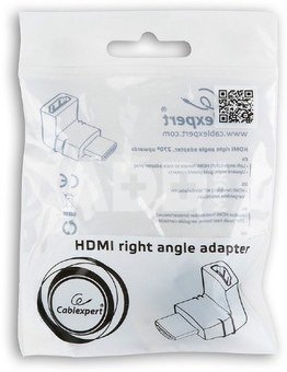 Cablexpert HDMI right angle adapter, 270&deg; upwards