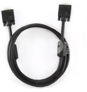 Cablexpert Premium VGA HD15M/HD15M dual-shielded w/2*ferrite core 15M cable Black Cablexpert