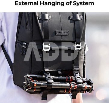 Camera Backpack, Lightweight Camera Bags for Photographers Large Capacity Camera Case with Rain Cover for 15.6 Inch Laptop, DSLR Cameras ( All Black )