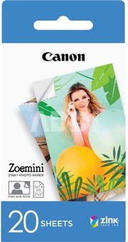 Canon 20 sheets ZP-2030 Photo Paper, White, 5 x 7.6 cm