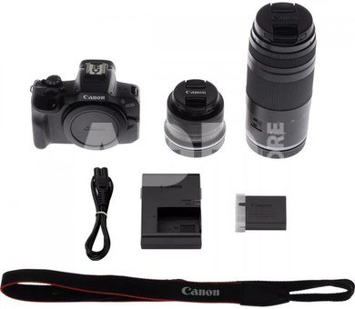EOS R100 + RF-S 18-45mm + RF 75-300mm Black