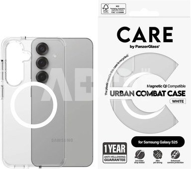 CARE Back protection | Samsung | Galaxy S25 | Recycled plastic | White