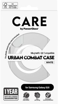CARE Back protection | Samsung | Galaxy S25 | Recycled plastic | White