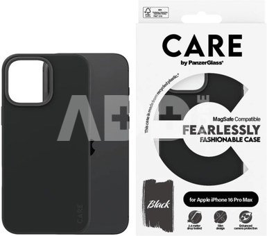 CARE Fashionable Case | Back cover | Apple | iPhone 16 Pro Max | Recycled plastic | Black | MagSafe