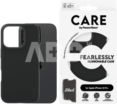 CARE Fashionable Case | Back cover | Apple | iPhone 16 PRO | Recycled plastic | Black