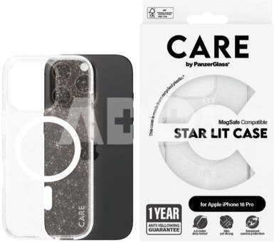 CARE Flagship Case | Back cover | Apple | iPhone 16 Pro | Recycled plastic | White | Urban Combat Star Lit with MagSafe