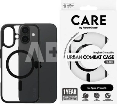 CARE Flagship Case | Back cover | Apple | iPhone 16 | Recycled plastic | Black | MagSafe