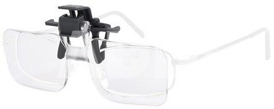 Carson Magnifying Glasses 2x (+4.00 Dioptrie) Clip-On and Flip-Up