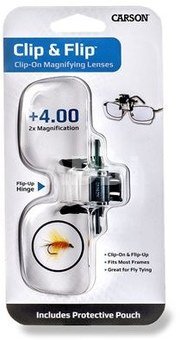 Carson Magnifying Glasses 2x (+4.00 Dioptrie) Clip-On and Flip-Up