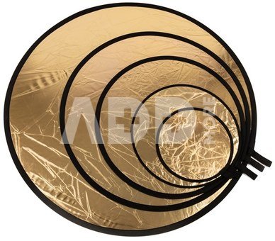 Caruba Reflectiescherm 2 in 1 Goud & Zilver 60cm