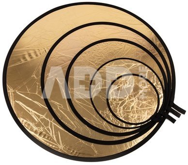 Caruba Reflectiescherm 2 in 1 Goud & Zilver 80cm
