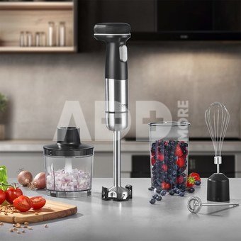 Caso | Cordless 4in1 Hand Blender Set | Click & Mash | Hand Blender | 180 W | Stainless Steel/Black