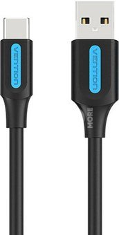 Charging Cable USB-A 2.0 to USB-C Vention COKBC 0,25m (black)