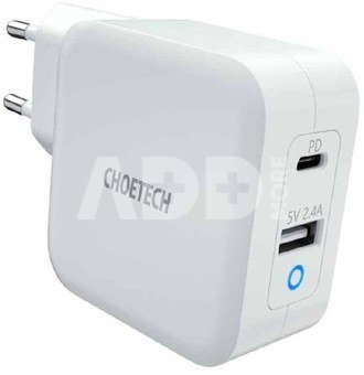 CHOETECH CHOETECH PD8002 WHITE G aN wall charger 2xUSB 6