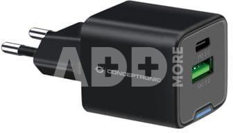 Conceptronic ALTHEA15B 2-Port 20W GaN USB PD Charger