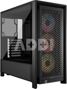 Corsair PC Case | Frame 4000D RS ARGB Modular | Black | Mid-Tower | Power supply included No