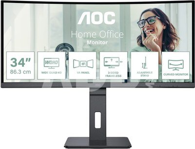 CU34P3CV | 34 " | VA | 21:9 | 100 Hz | 4 ms | 3440 x 1440 pixels | HDMI ports quantity 1