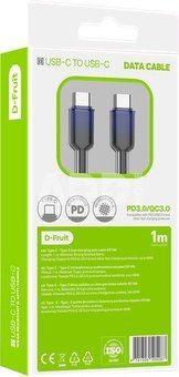 D-Fruit cable USB-C - USB-C DF160 1m, dark blue