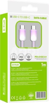 D-Fruit cable USB-C - USB-C DF162 1m, violet