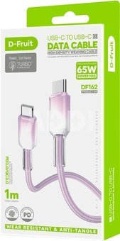 D-Fruit cable USB-C - USB-C DF162 1m, violet