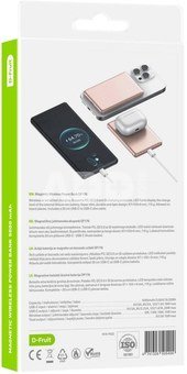 D-Fruit power bank 5000mAh Wireless DF176, pink