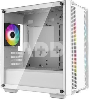 Deepcool ARGB Micro-ATX CASE CC360 White, Mini-ITX / Micro-ATX, 4, Power supply included No, 1x USB3.0, 1x USB2.0, 1x Audio, ABS+SPCC+Tempered Glass, 1&times;120mm